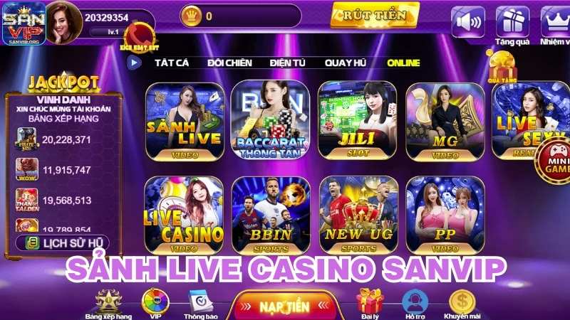 SANVIP – Điểm Đến Hàng Đầu Cho Trải Nghiệm Casino Trực Tuyến Tại Việt Nam